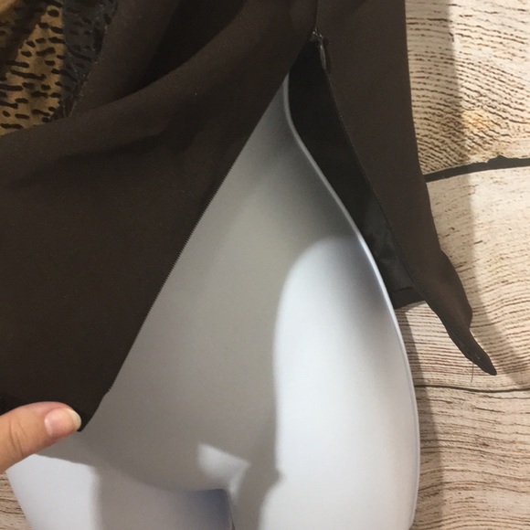 Kasper ASL leopard top size 12 brown stylish 559 - Picture 4 of 7